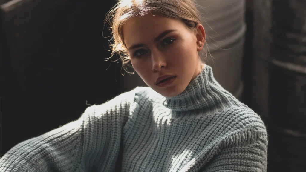 A Girl Wearing Sweater