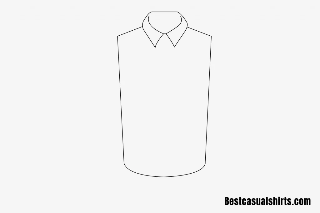 Drawing Of Shirt's Vest