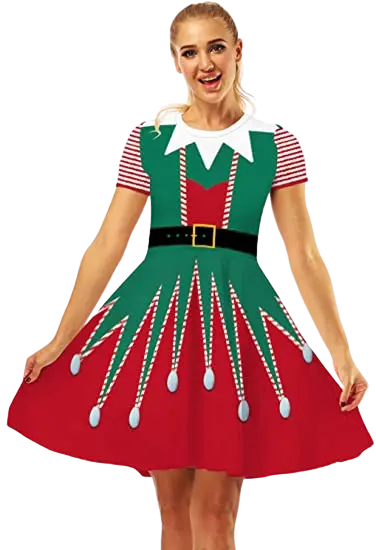 PIZOFF Women Christmas Tree Dress - Product Image
