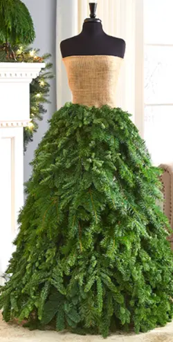 Greenery Attached On Dress Form
