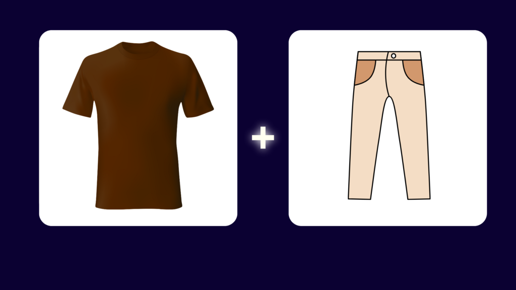 Khaki pant with brown shirt