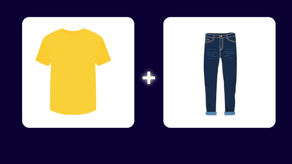 Navy Blue pant with yellow shirt