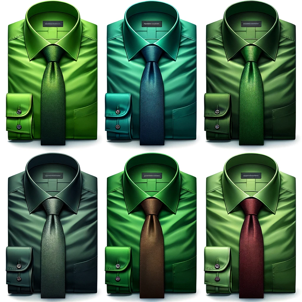 green tie with different colors