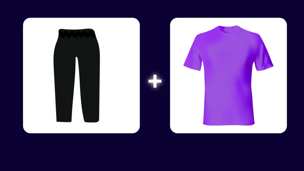 purple shirt black pants