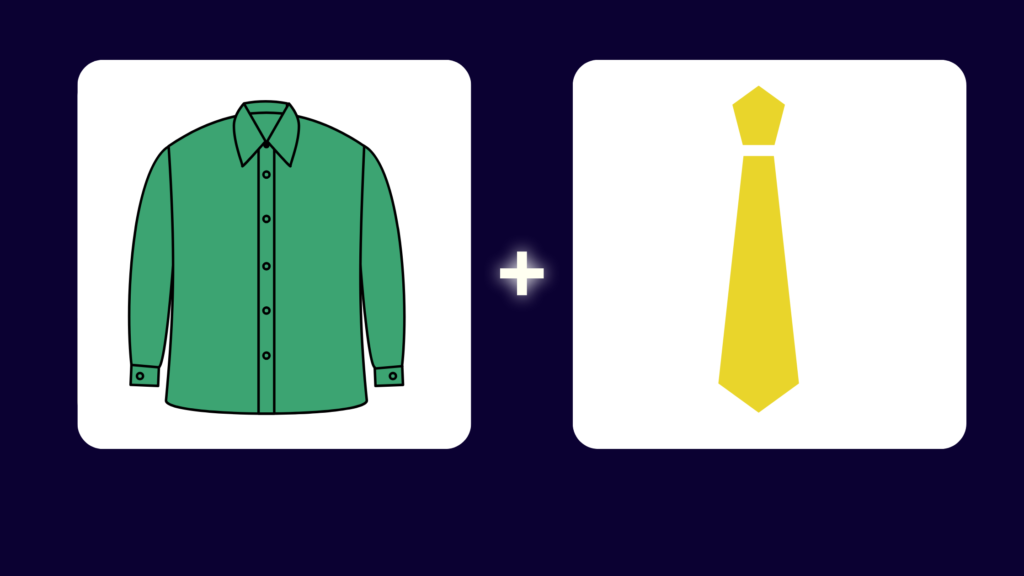 yellow tie with green shirt